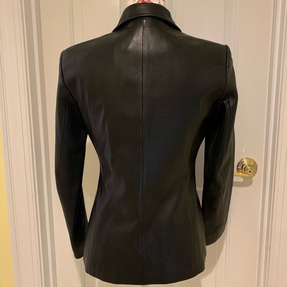 Liz Claiborne black leather jacket - 2P Host Pick! - Picture 2 of 9